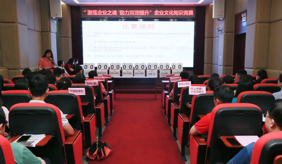 激荡企业之魂 助力双效提升——白云山海洋之神hy590公司成功进行企业文化知识较量